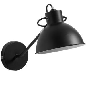 Černé kovové nástěnné svítidlo Kave Home Offelis  - Výška23 cm- Šířka 33 cm