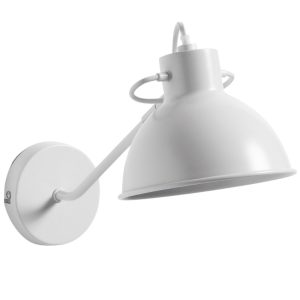 Bílé kovové nástěnné svítidlo Kave Home Offelis  - Výška23 cm- Šířka 33 cm