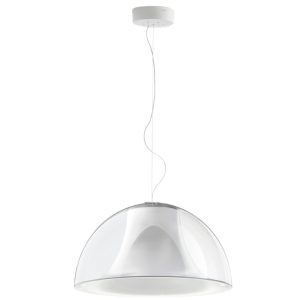 Pedrali Transparentní závěsné světlo L002S/BA 52 cm  - Výška28 cm- Průměr 52 cm