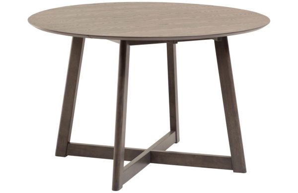 Hnědý jasanový rozkládací jídelní stůl Kave Home Maryse 70-120 cm  - Výška75 cm- Průměr 70-120 cm