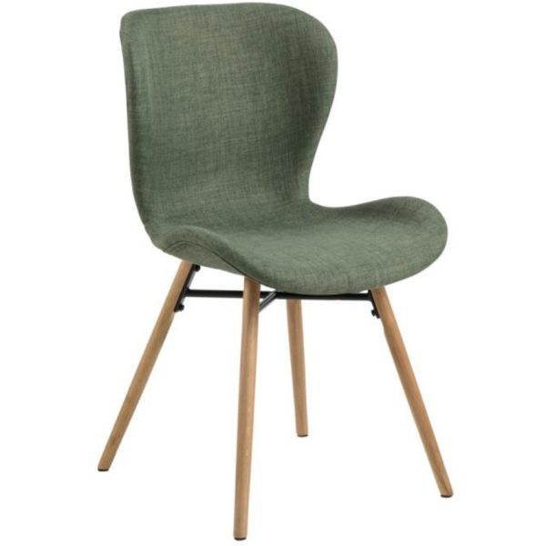 Scandi Lahvově zelená jídelní židle Matylda  - Šířka47 cm- Výška 82