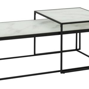 Scandi Set skleněných konferenčních stolků Morgan 100 x 55 cm  - Výška43 cm- Šířka 100  cm