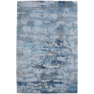 Moebel Living Modro šedý bavlněný koberec Charlize 240 x 160 cm  - Šířka160 cm- Hloubka 240 cm