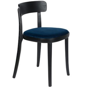 Modrá jasanová jídelní židle DUTCHBONE Brandon  - Výška75 cm- Šířka 46 cm