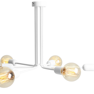 Nordic Design Bílé kovové závěsné světlo Trimo 41 cm  - Výška41 cm- Průměr 59 cm