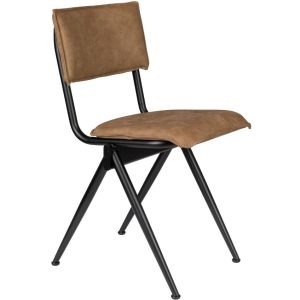 Kávově hnědá koženková jídelní židle DUTCHBONE Willow  - Výška82