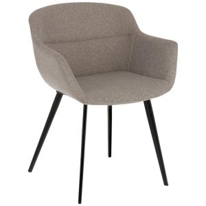 Světle šedá látková jídelní židle Kave Home Nadya  - Výška78 cm- Šířka 61 cm