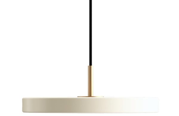 Umage Krémově bílé kovové závěsné světlo Asteria mini Ø 31 cm  - Průměr31 cm- Textilní kabel 270 cm