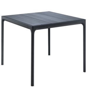 Černý kovový zahradní jídelní stůl HOUE Four 90 x 90 cm  - Výška74 cm- Šířka 90 cm