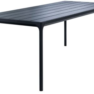 Černý kovový zahradní jídelní stůl HOUE Four 210 x 90 cm  - Výška74 cm- Šířka 210 cm