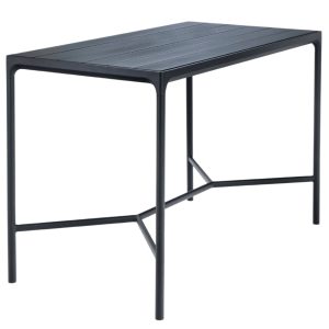 Černý kovový zahradní barový stůl HOUE Four 160 x 90 cm  - Výška111 cm- Šířka 160 cm