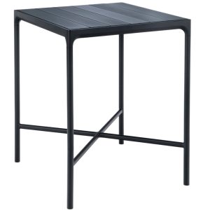 Černý kovový zahradní barový stůl HOUE Four 90 x 90 cm  - Výška111 cm- Šířka 90 cm