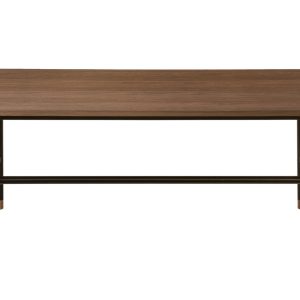 Ořechový jídelní stůl Woodman Jugend s kovovou podnoží 200 x 95 cm  - Výška75 cm- Šířka 270 cm