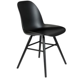 Černá plastová jídelní židle ZUIVER ALBERT KUIP ALL BLACK  - Výška81