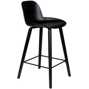 Černá plastová barová židle ZUIVER ALBERT KUIP ALL BLACK 66 cm  - Výška88