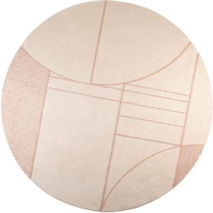 Béžovo růžový kulatý koberec ZUIVER BLISS 240 cm  - Výška1
