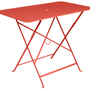 Oranžový kovový skládací stůl Fermob Bistro 97 x 57 cm  - Šířka57 cm- Hloubka 97 cm