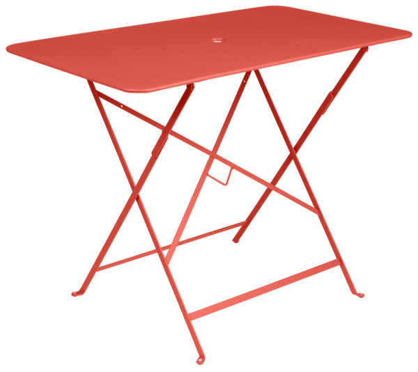 Oranžový kovový skládací stůl Fermob Bistro 97 x 57 cm  - Šířka57 cm- Hloubka 97 cm