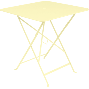 Citronově žlutý kovový skládací stůl Fermob Bistro 71 x 71 cm  - Šířka71 cm- Hloubka 71 cm