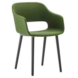 Pedrali Zelená látková jídelní židle Babila 2756  - Výška80 cm- Šířka 54