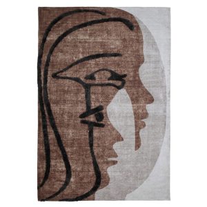 Hoorns Hnědý koberec Elliot 170 x 200 cm  - Výška1 cm- Šířka 240 cm
