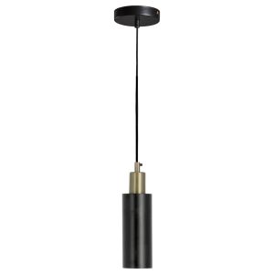 Černé kovové závěsné světlo Kave Home Betsy 22 cm  - Výška22 cm- Průměr stínidla 8 cm
