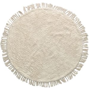 Béžový bavlněný koberec Kave Home Orwen 100 cm  - Výška1 cm- Průměr 100 cm