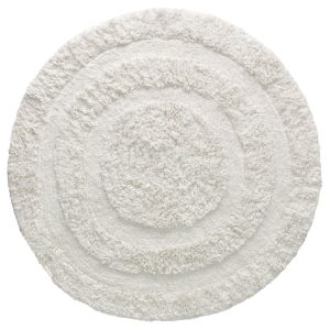 Bílý bavlněný koberec Kave Home Eligia 120 cm  - Průměr120 cm- Výška 1 cm