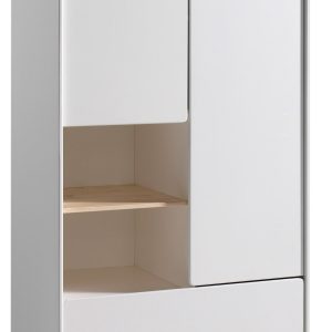 Bílá lakovaná šatní skříň Vipack Kiddy 90 x 55 cm  - Výška180 cm- Šířka 90 cm