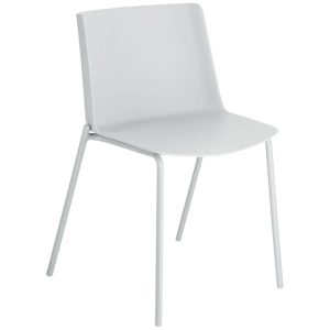 Šedá plastová jídelní židle Kave Home Hannia  - Výška78 cm- Šířka 47 cm