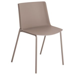Hnědá plastová jídelní židle Kave Home Hannia  - Výška78 cm- Šířka 47 cm