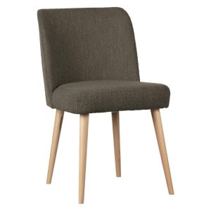 Hoorns Hnědá látková jídelní židle Faunce  - Výška81 cm- Šířka 47 cm
