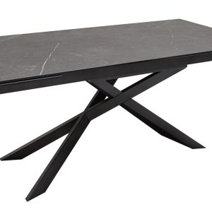 Moebel Living Keramický rozkládací jídelní stůl Marimor 180-260 x 90 cm imitace grafitu  - Šířka180/220/260 cm- Výška 77 cm