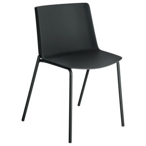 Černá plastová jídelní židle Kave Home Hannia  - Výška78 cm- Šířka 47 cm