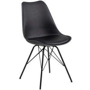 Scandi Černá plastová jídelní židle Erisa  - Výška85