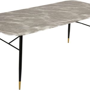 Moebel Living Šedý skleněný jídelní stůl Pierre 180 x 90 cm  - Šířka180 cm- Výška 76 cm