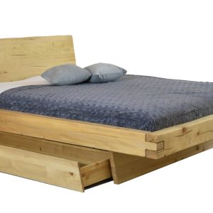 Woody Masivní smrková postel Matteo 160 x 200 cm  - Výška95 cm- Šířka 178 cm