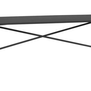 Černý kovový jídelní stůl Hübsch Villa 191 x 92 cm  - Výška75 cm- Šířka 191 cm