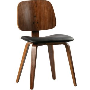Hoorns Tmavě hnědá ořechová jídelní židle Kieren  - Výška81 cm- Šířka 48 cm