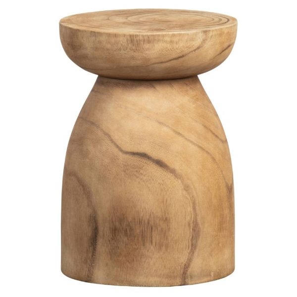 Hoorns Masivní dřevěná stolička Kacy 28 cm  - Výška40 cm- Průměr 28 cm