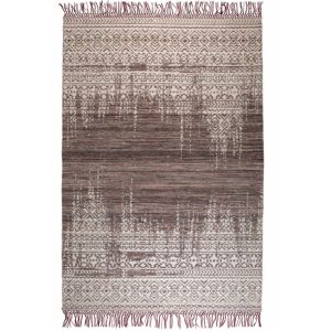 White Label Ručně tkaný bordový koberec WLL LIV 200 x 300 cm  - Šířka300 cm- Výška 10 mm