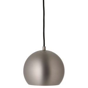 Stříbrné matné závěsné světlo Frandsen Ball 18 cm  - Výška15 cm- Průměr 18 cm