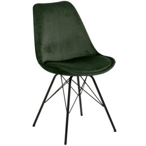 Scandi Zelená sametová jídelní židle Erisa  - Šířka48