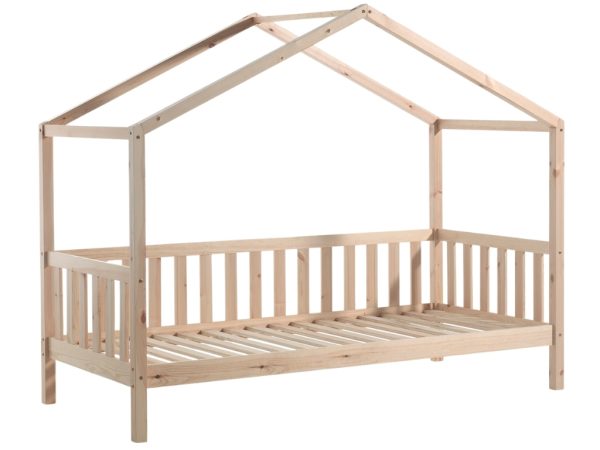 Borovicová dětská postel Vipack Dallas se zábranou 90 x 200 cm  - Výška170 cm- Šířka 210