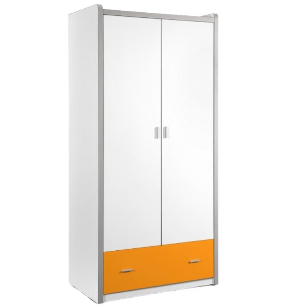 Oranžová šatní skříň Vipack Bonny 202 x 96 cm  - Výška202 cm- Šířka 96