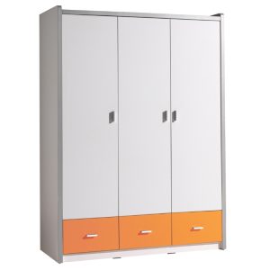 Oranžová šatní skříň Vipack Bonny 202 x 140 cm  - Výška202 cm- Šířka 140