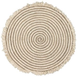 Přírodní jutový koberec Kave Home Gisel 120 cm  - Výška1 cm- Šířka 120 cm