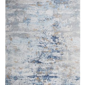 Moebel Living Modro šedý bavlněný koberec Charlize 240 x 350 cm  - Šířka350 cm- Hloubka 240 cm
