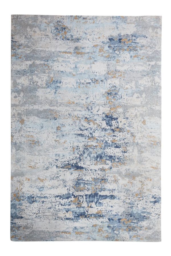 Moebel Living Modro šedý bavlněný koberec Charlize 240 x 350 cm  - Šířka350 cm- Hloubka 240 cm