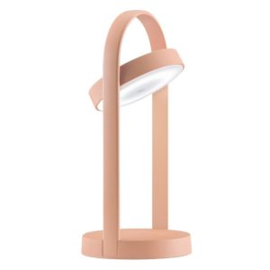 Pedrali Světle růžová kovová bezdrátová stolní LED lampa Giravolta 33 cm  - Výška12